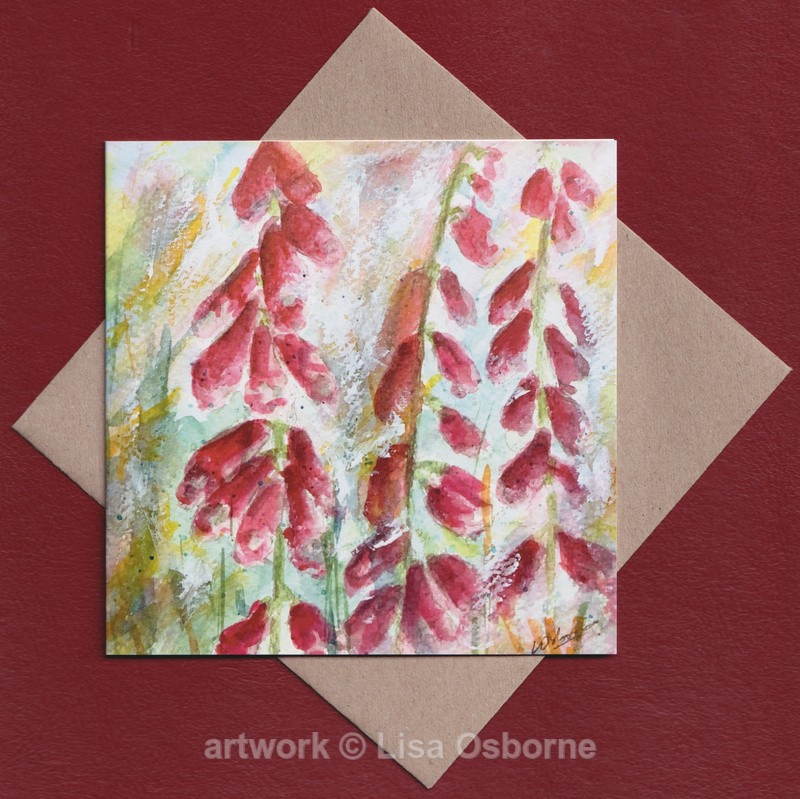 Foxgloves greetings card - GREETINGS CARDS