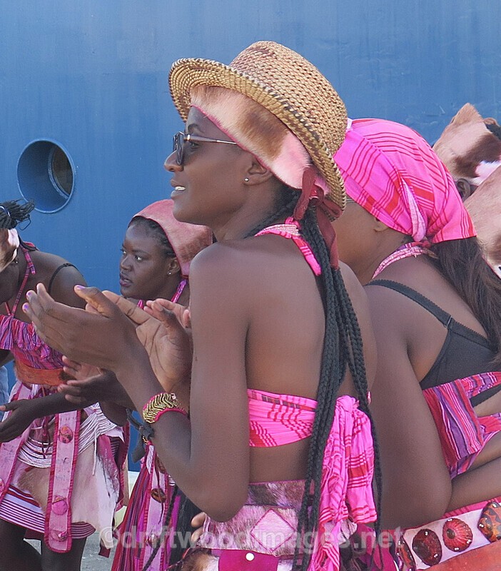 Namibia Walvis Bay port dancers by ship 3 - Namibia, Southern Africa