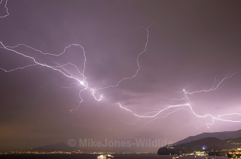 471A3336, Lightning Storm, Bay of Naples - LIGHTENING IMAGES, BAY OF NAPLES, ITALY