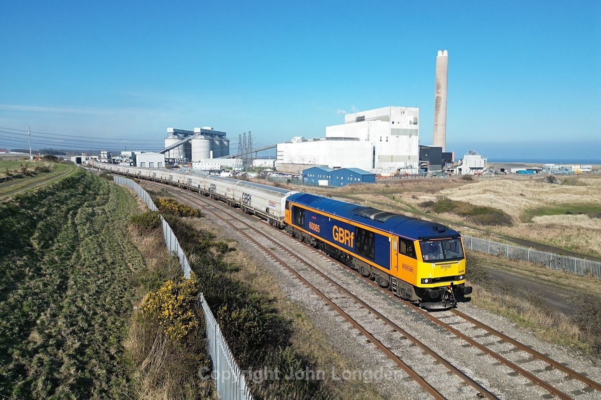 JL - 4.3.24 60085 6N87 Lynemouth - Tyne Dock Lynemouth South - Blyth & Tyne (north to south)