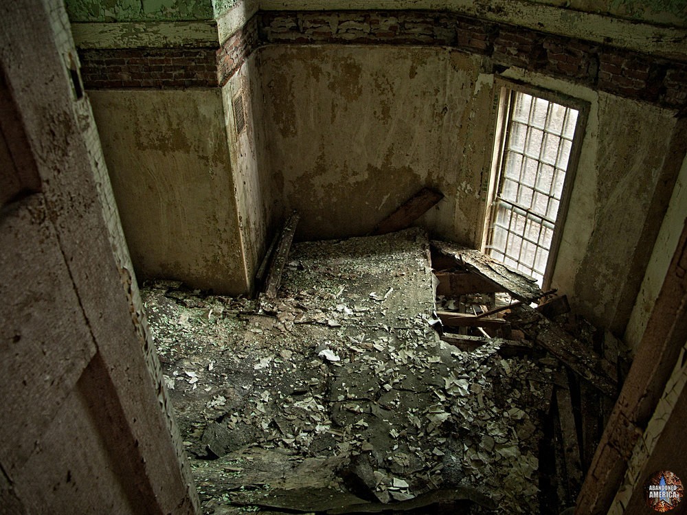 A collapsed floor inside Taunton