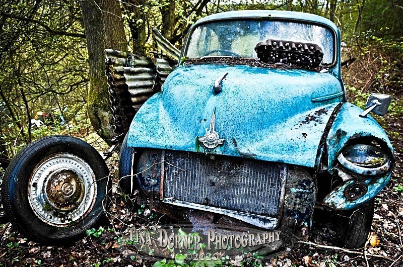 Abandoned Morris Minor by Tina Dorner Photography, Forest of Dean and Wye Valley, Gloucestershire