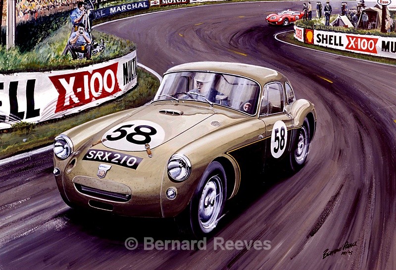 MGA Coupe at Le Mans - Classic cars