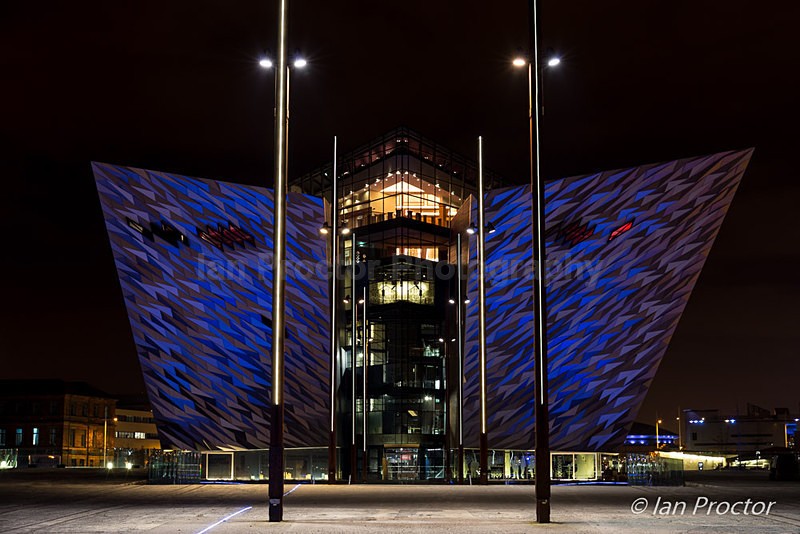 Titanic building at night - Belfast