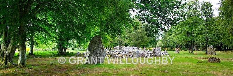 Clava cairns by Culloden - Panorama