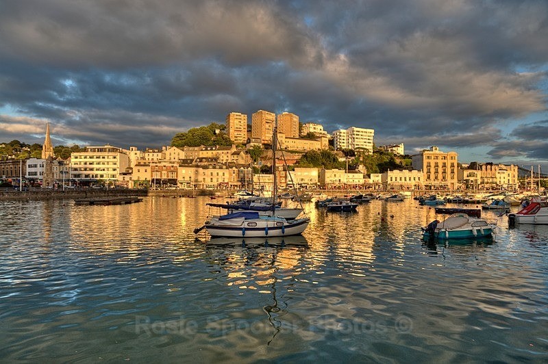 Golden Reflections at Torquay Harbour Devon 1 - Torquay See separate galleries for Cockington, Meadfoot and Anstey's Cove