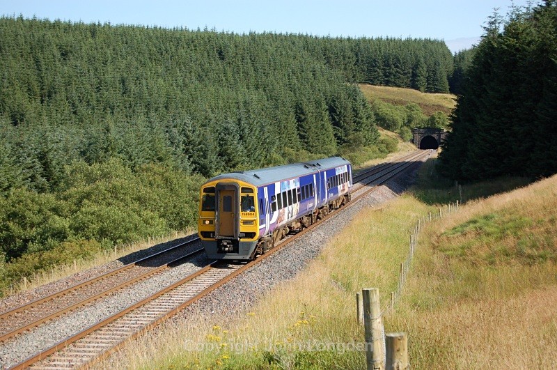 7.8.09 - 158904 08.49 Carlisle - Leeds, Rise Hill Tunnel - Rise Hill Tunnel South