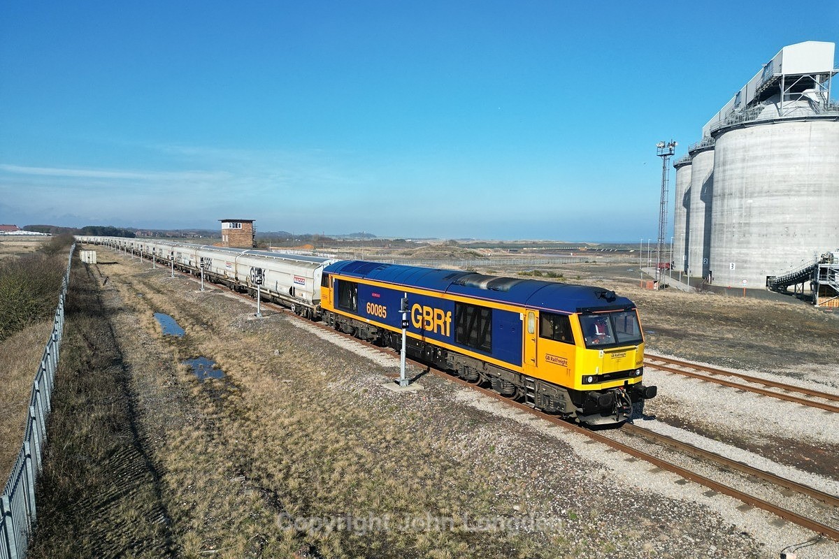 JL - 4.3.24 60085 6N87 Lynemouth - Tyne Dock, Lynemouth North - Blyth & Tyne (north to south)