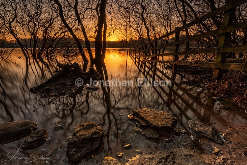 Rivington Lower Reservoir Sunset - Rivington And Surrounding Areas