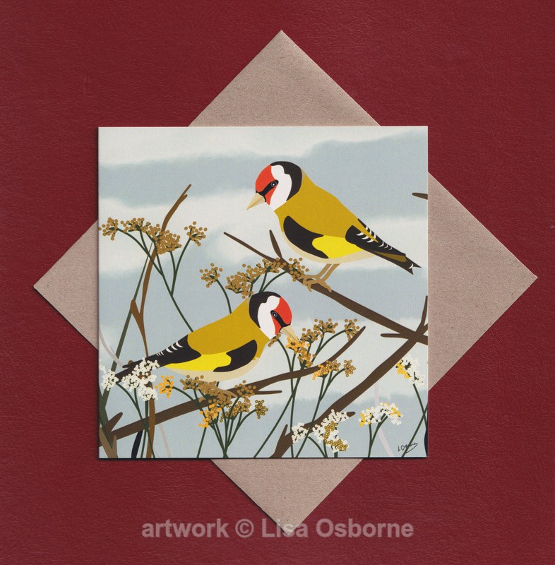 Goldfinches greetings card - GREETINGS CARDS