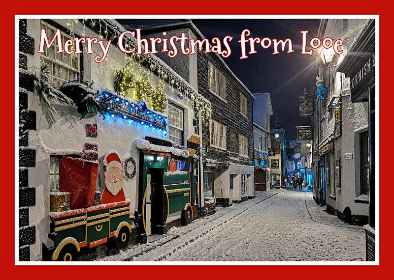 XM058 NEW 2026 - Xmas - Looe Salutation - XMAS CARDS Looe Polperro and General Cornwall