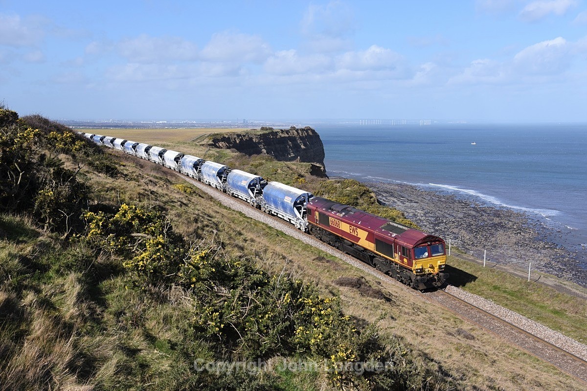 JL - 22.3.23 66068 6F23 Tees Dock - Boulby, Hunt Cliff - Teesside (west to east)