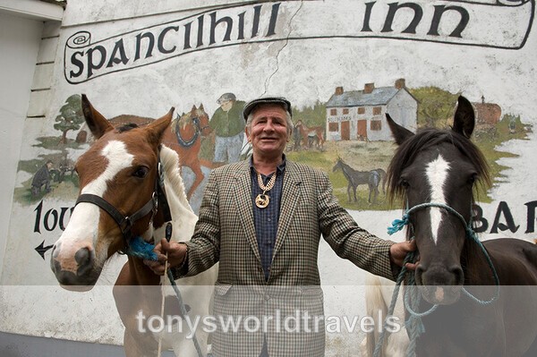 Smiling man with horses at SpancilHill Horse Fair, Co.Clare, Ireland - The Story behind the Photograph
