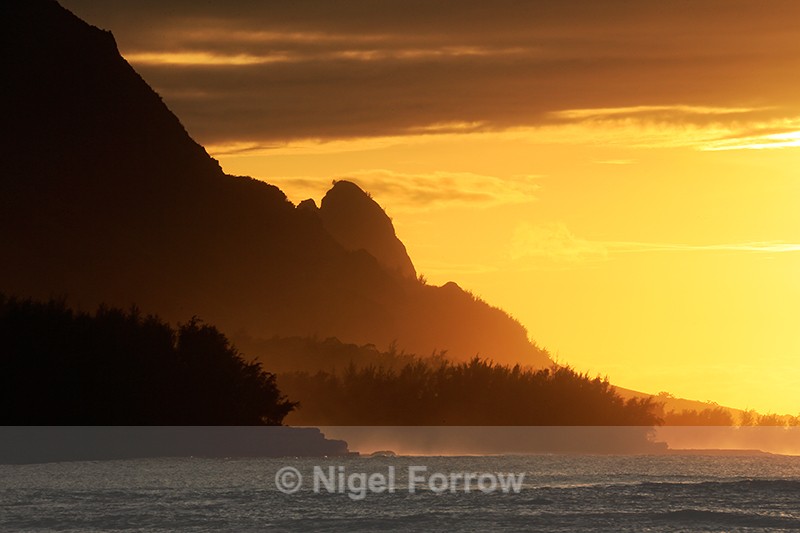 Sunset at Makahoa Point, Kauai - Hawaiian Islands, USA