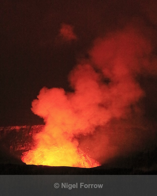 Halemaumau Crater, Kilauea at night - Hawaiian Islands, USA