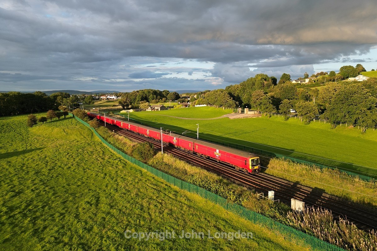 JL - 16.8.23 325xxx 1M03 Shieldmuir - Warrington, Bolton-le-Sands - West Coast Main Line (north to south)