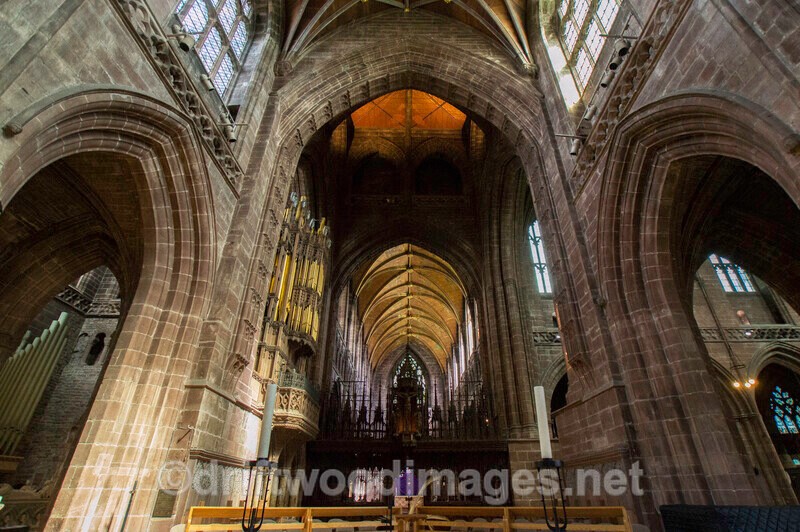 Chester Cathedral Crossing Choir and roof - Chester Cathedral