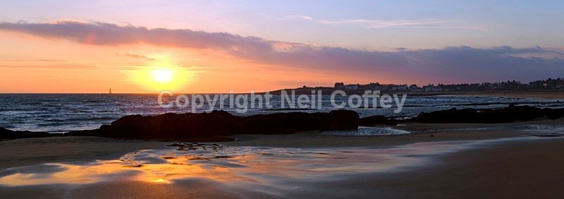Firth of Forth from Elie, Fife - Panoramic format