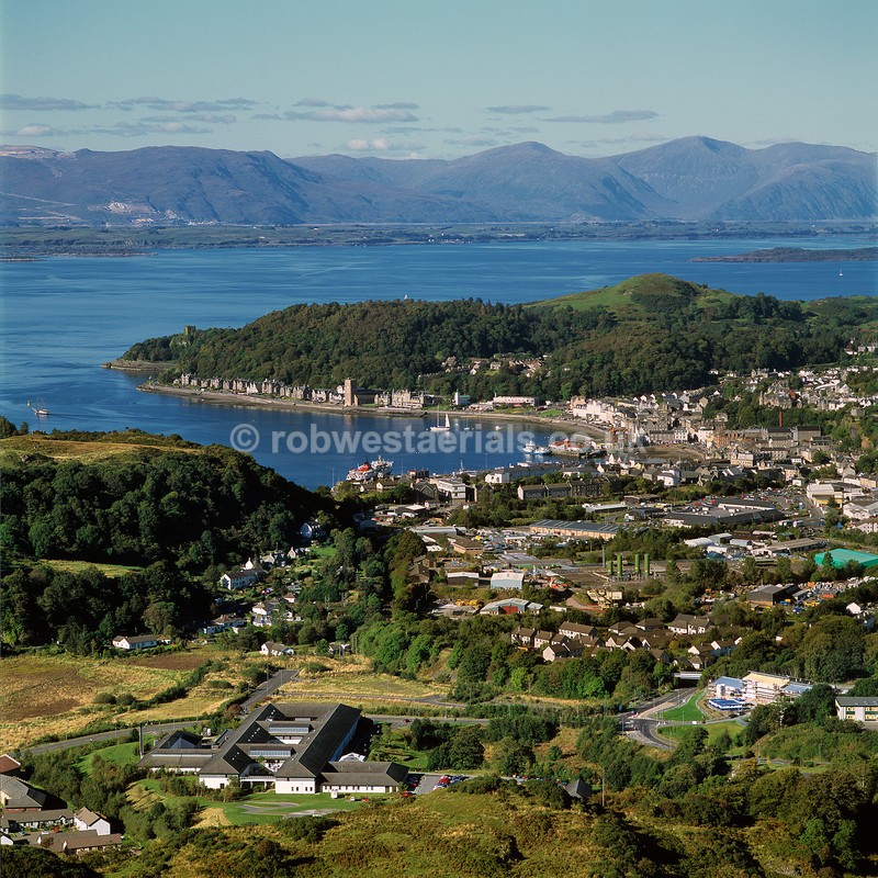 aerial pictures of Scottish west coast coastline coastal fishing towns villages tourist attractions of Scotland