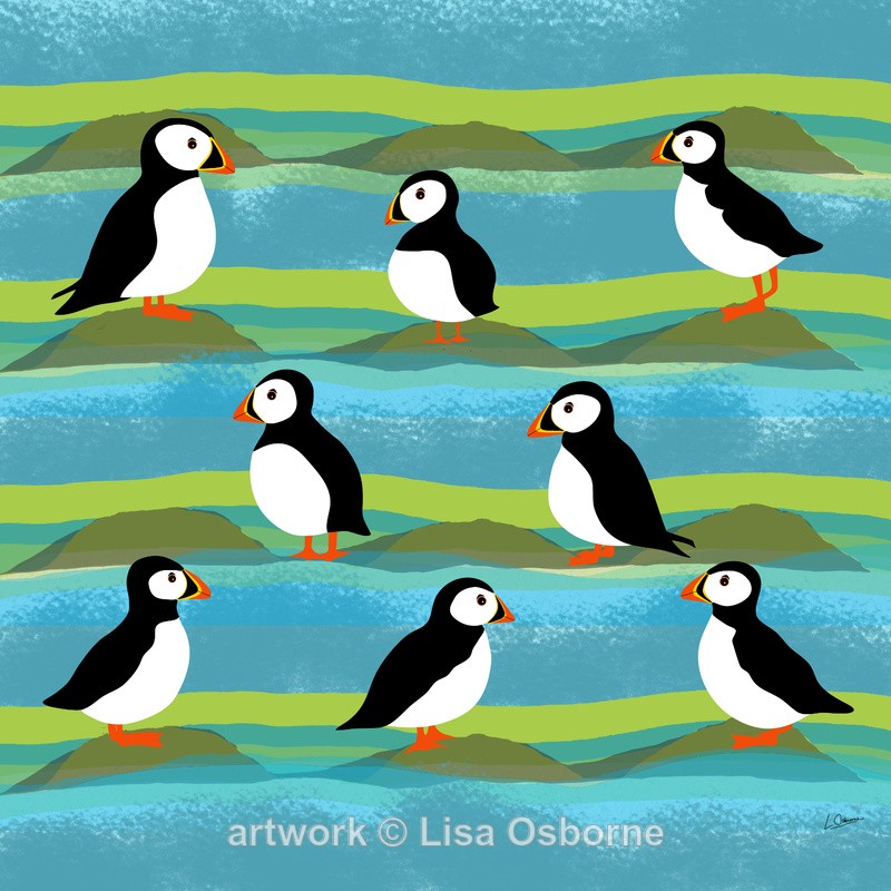Lots of puffins - DIGITAL ARTWORK