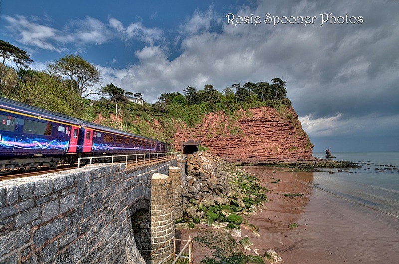 RSPO17  Postcard  GWR approaching Parson and Clerk - Train postcards in Teignmouth and Dawlish