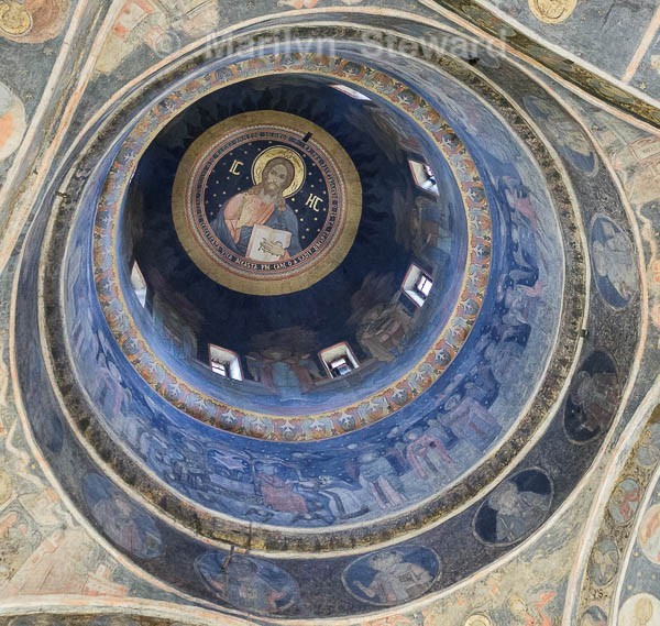 Stavropoleos Monastery - dome ceiling - Eastern Europe