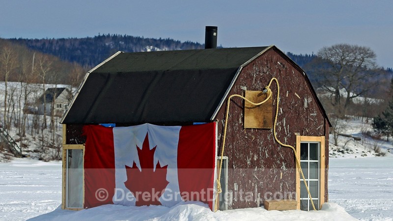 Oh Canada! Ice Shacks Belleisle Bay New Brunswick Canada