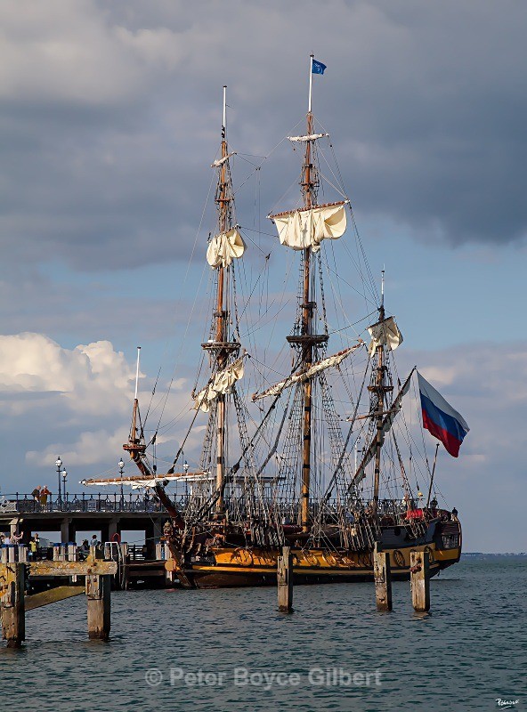 The 'Shtandart', moored at Swanage pier. - The Coast