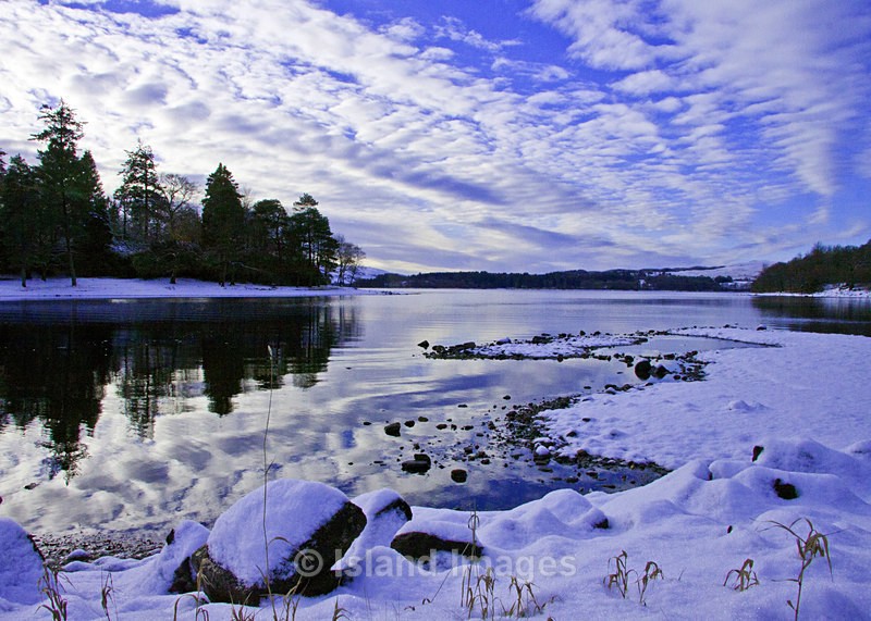 Loch Awe under a snowy cover. - Snowy Photos in Argyll