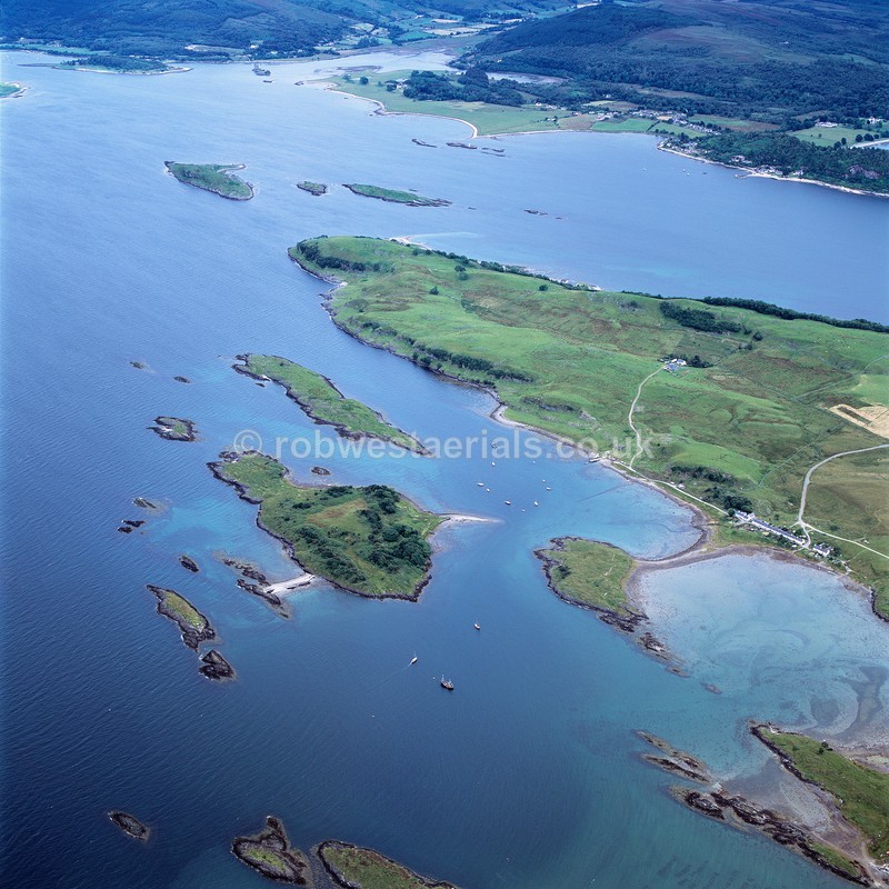 aerial pictures of Scotland west coast Islands of Lismore
