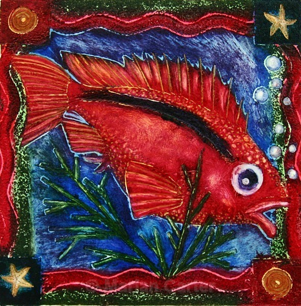 Norway Haddock - Collagraphs