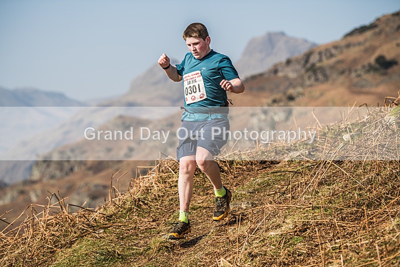 Elterwater-367 - Kendal Winter League Elterwater Under 15/17 Fell Races Sunday 9th March 2025