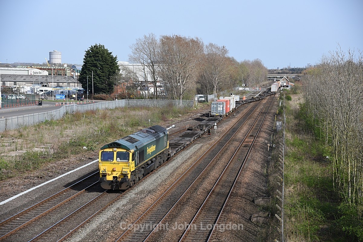 JL - 30.3.21 66531 4L78 Tees Dock - Felixstowe, Whitehouse Junction - Teesside (west to east)
