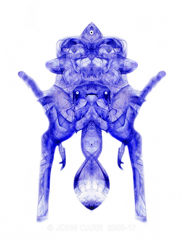 Blue Alien Bed Bug-0542 - SMOKE ART( The Alien invasion) PHOTOS