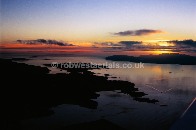 Sunset over the Island of Mull in Scotland