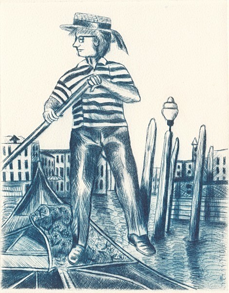 Gondolier - Drypoints, Etchings & Screenprints
