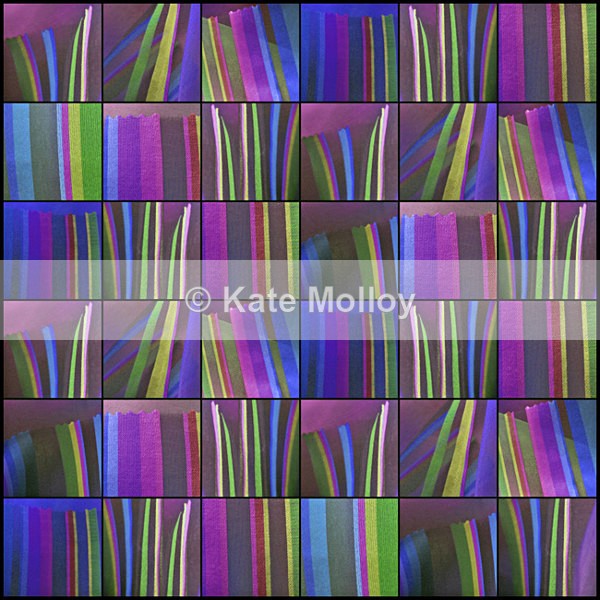 Collage - blue & purple - Whitchurch Silk Mill