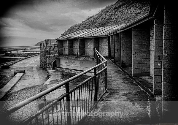 Disused Beach Chalets - Monochrome Photograph's