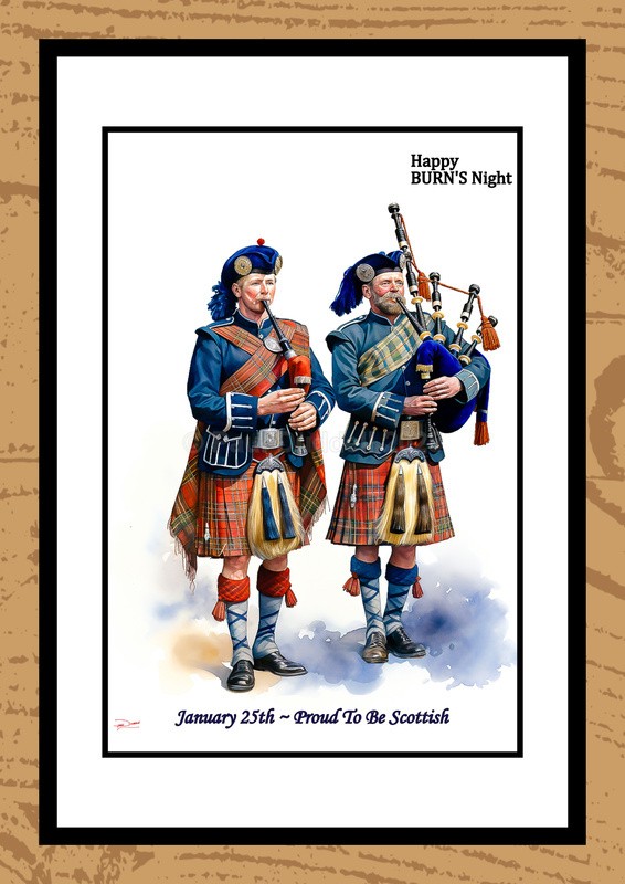Burn's Night Watercolour Paintings - Heritage & Hearth by Artist Paul Duddell