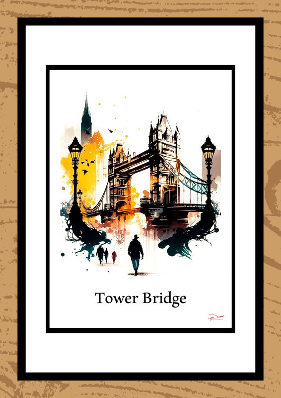 Tower Bridge Ink Paintings by Artist Paul Duddell