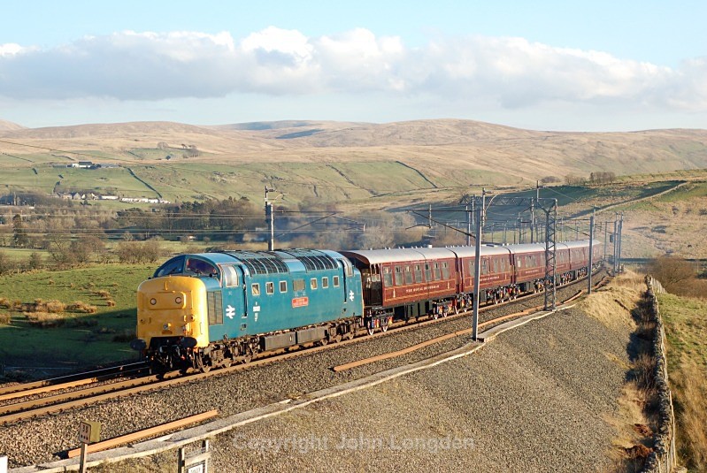 10.3.14 - 55002 5Z55 Carnforth Steamtown - Bo'ness, Greenholme - West Coast Main Line (north to south)