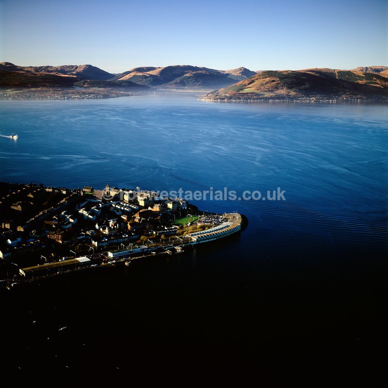 aerial pictures of Scotland west coast on the the Clyde