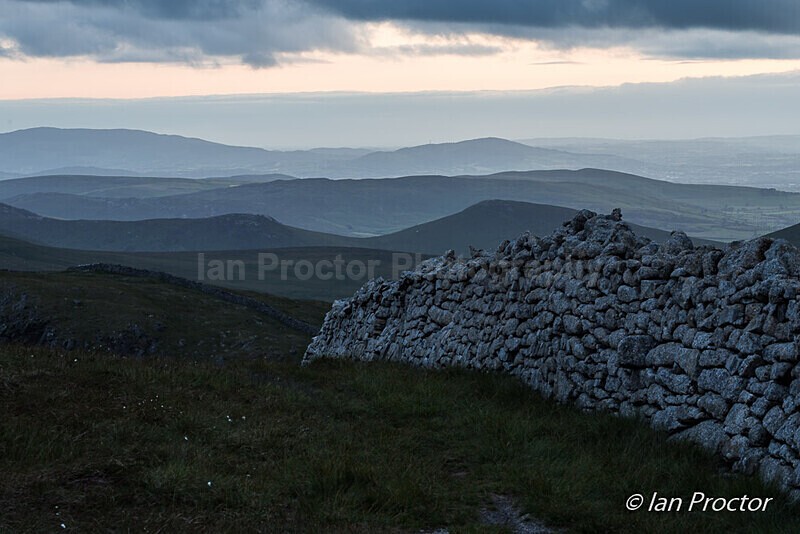 Evening fades away over Western Mournes - Mourne Mountains