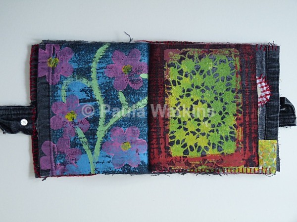 Recycled Jeans book - Altered Books and Handmade Books