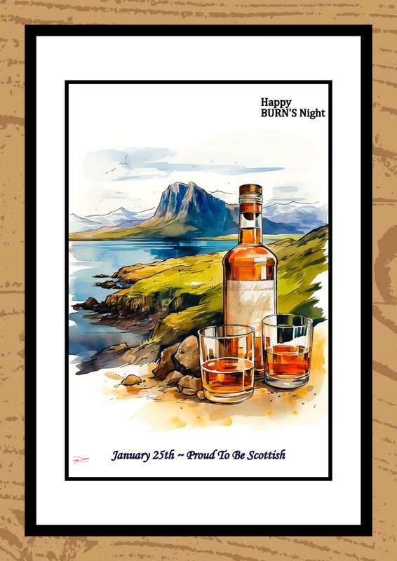 Burn's Night Watercolour Paintings - Heritage & Hearth by Artist Paul Duddell