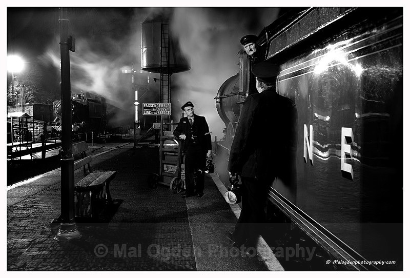 The Train Now Standing - Black & White/Monochrome