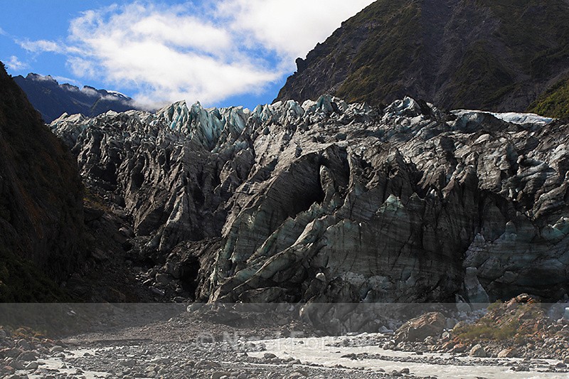 The terminal face of Fox Glacier - New Zealand