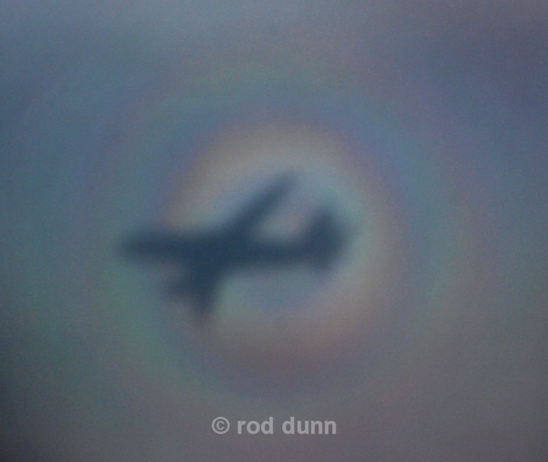 Plane shadow above cloud spectrum - General Interest