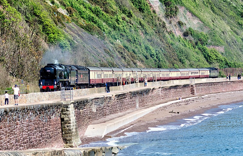 Steam Train Braunton 34046 at Teignmouth - FRIDGE MAGNETS