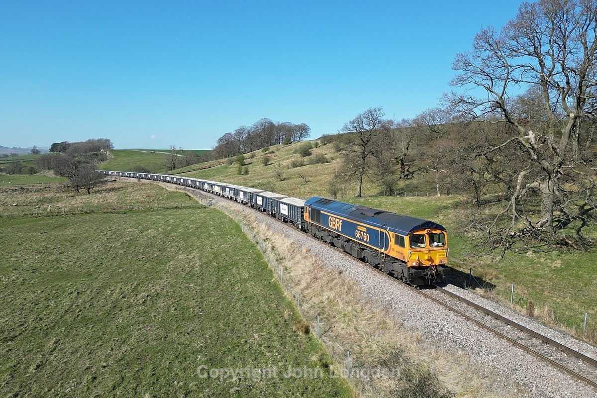 JL - 4.4.25 66760 6H97 Rylstone - Peterborough, Scalehouse - Latest shots